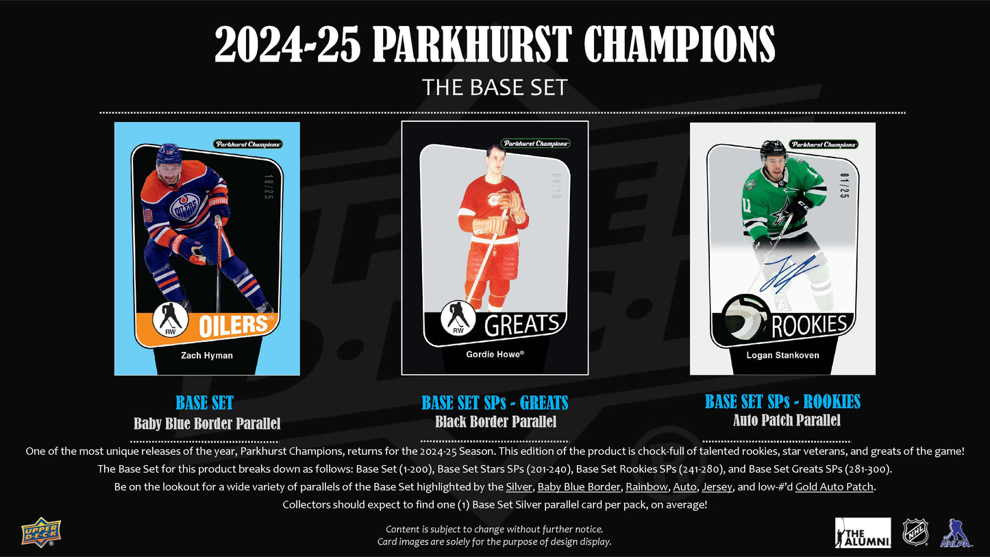 2024-25 : Upper Deck Parkhurst Champions Hockey Hobby Box