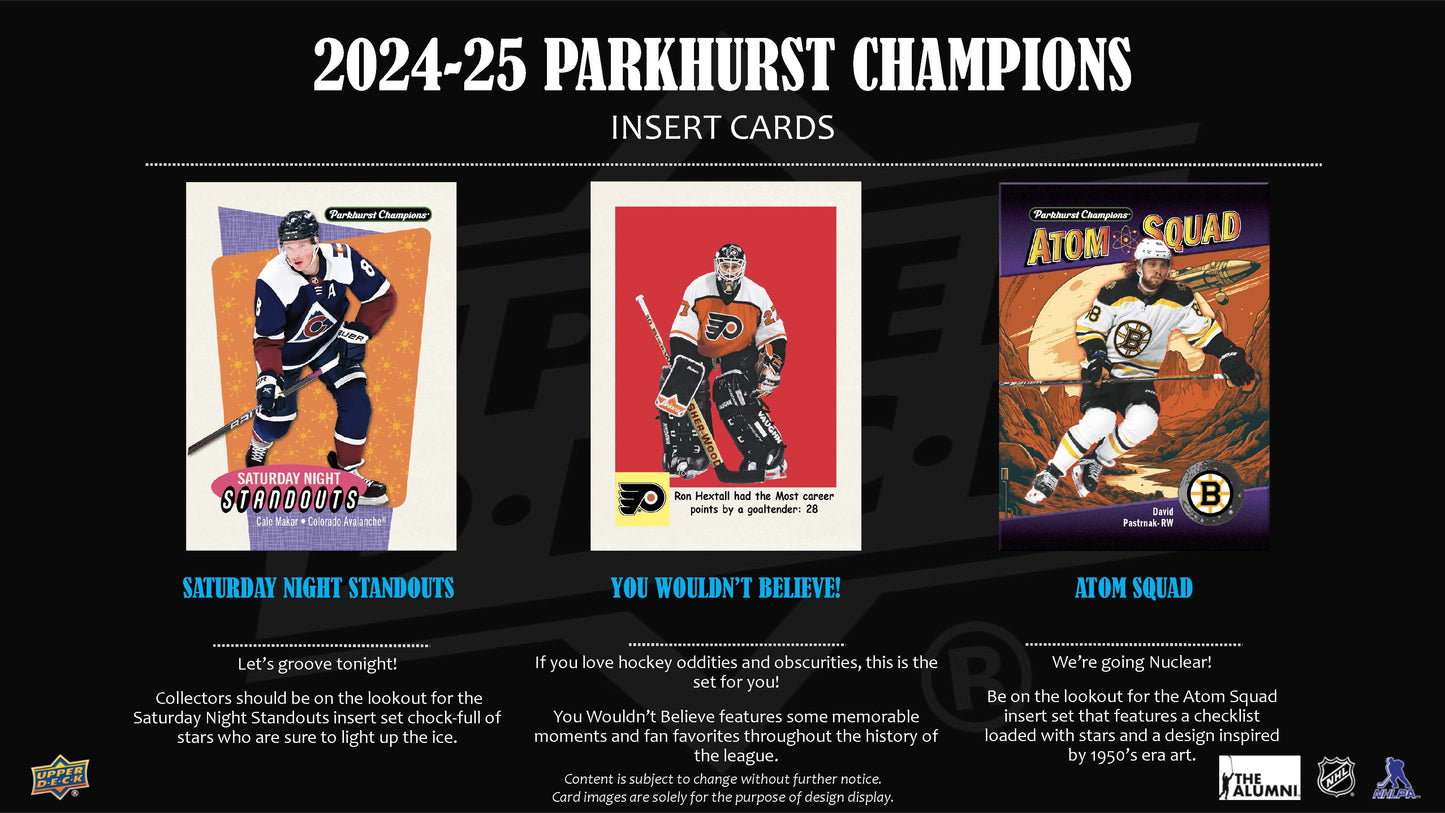 2024-25 : Upper Deck Parkhurst Champions Hockey Hobby Box