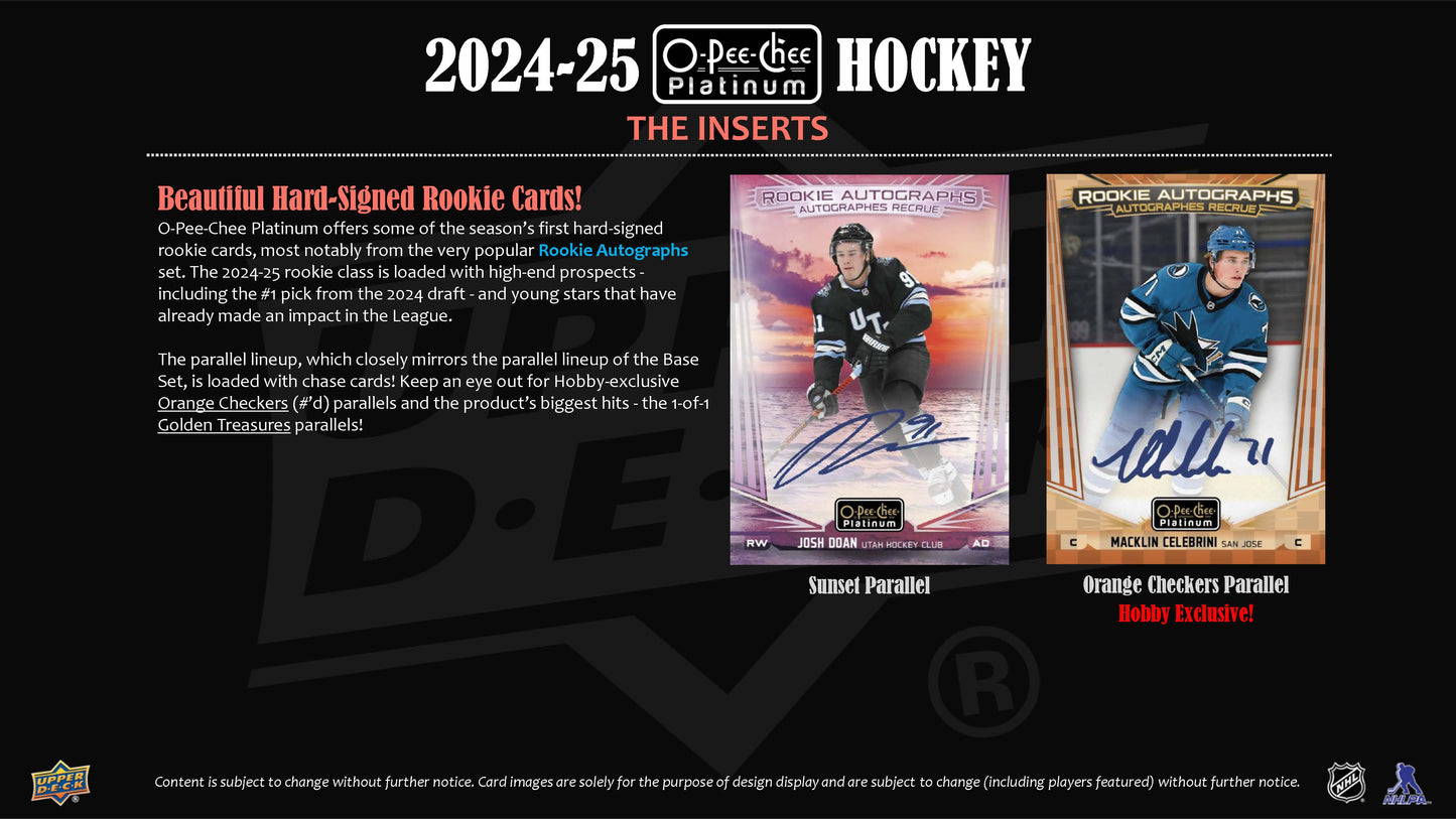 2024-25 : O-Pee-Chee Platinum Hockey Hobby Box