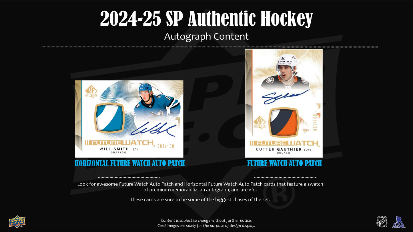 2024-25 : Upper Deck SP Authentic Hockey Hobby Box