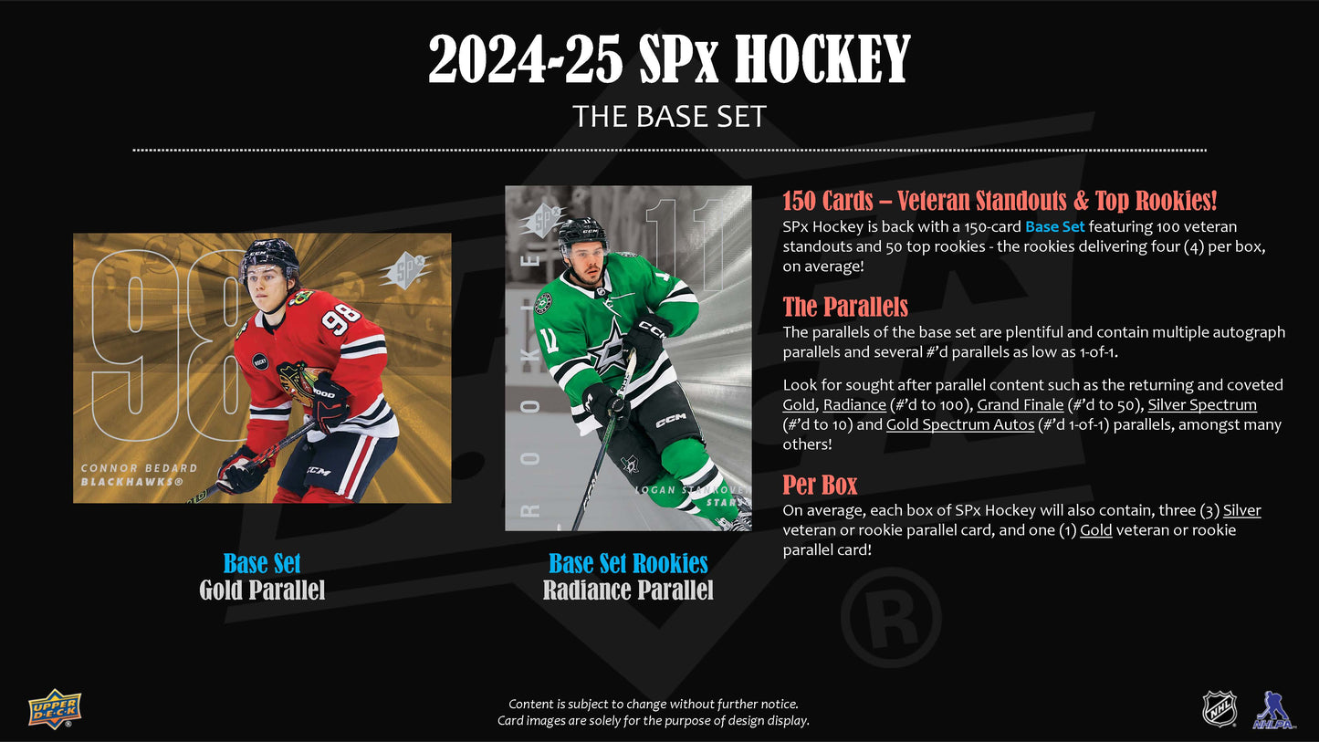 2024-25 Upper Deck SPX Hockey Hobby Box