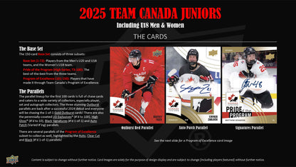 2025 : Upper Deck Team Canada Juniors Hockey Hobby Box