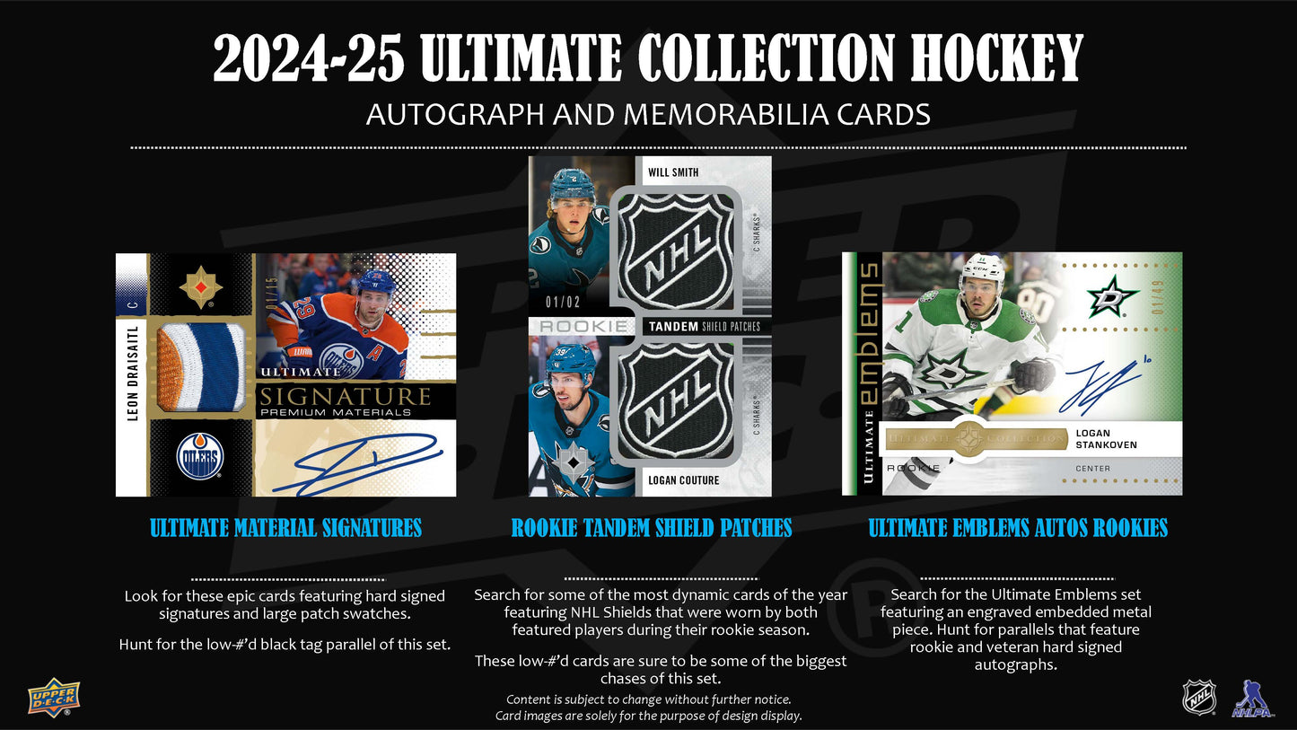 2024-25 : Upper Deck Ultimate Collection Hockey Hobby Box