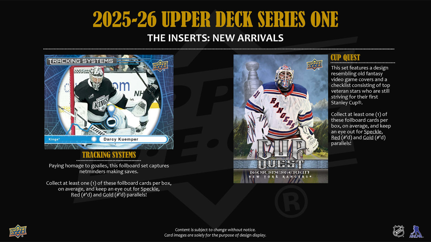 2025-26 : Upper Deck Series 1 Hockey Hobby Box