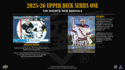 2025-26 : Upper Deck Series 1 Hockey Hobby Box
