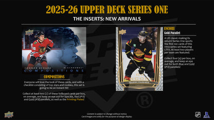 2025-26 : Upper Deck Series 1 Hockey Hobby Box