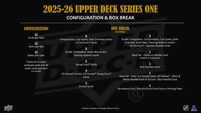 2025-26 : Upper Deck Series 1 Hockey Hobby Box