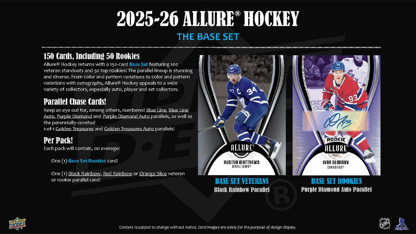2025-26 : Upper Deck Allure Hockey Hobby Box