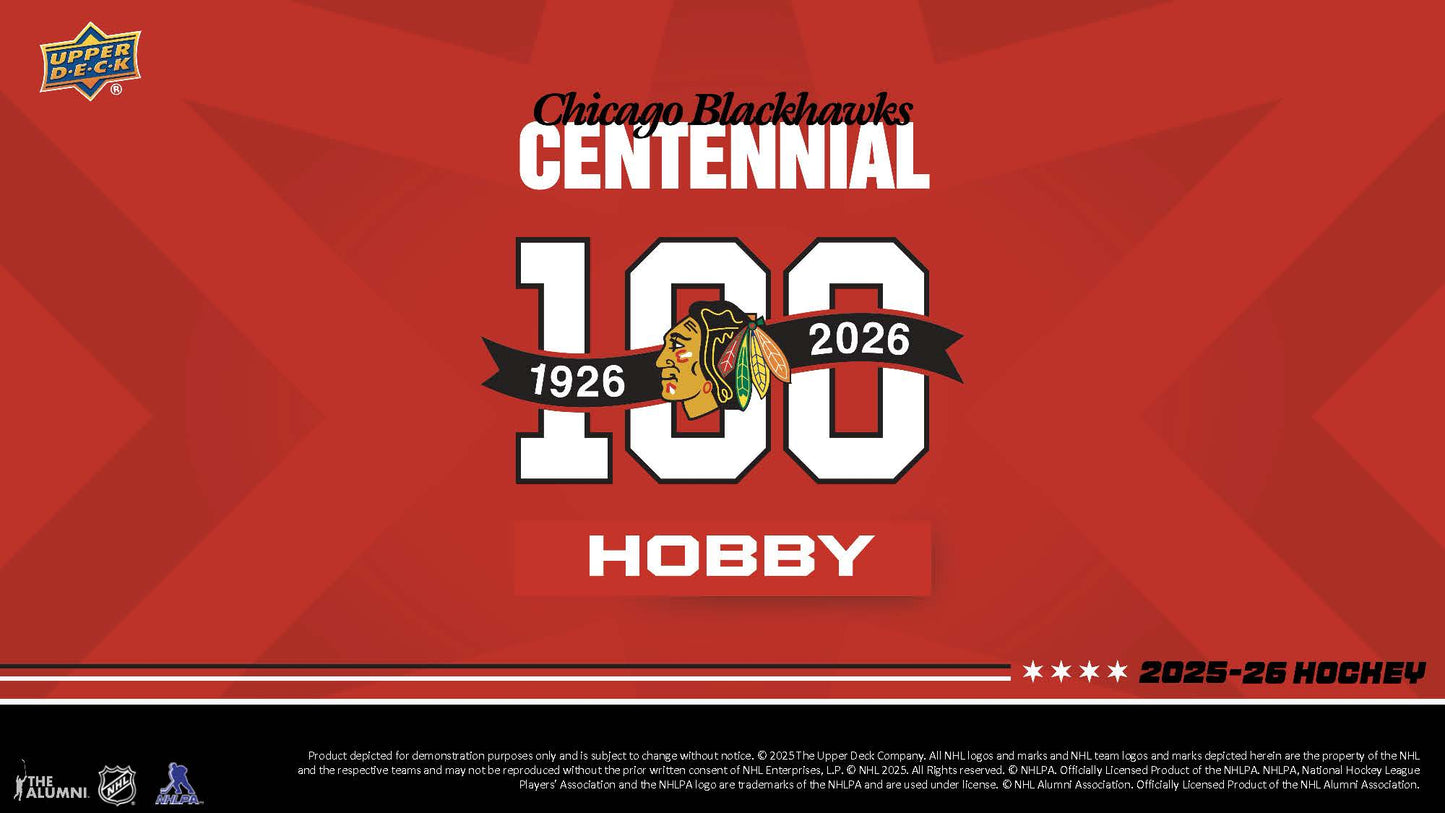 2025-26 : Upper Deck Chicago Blackhawks Centennial Hockey Hobby Box