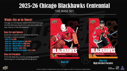 2025-26 : Upper Deck Chicago Blackhawks Centennial Hockey Hobby Box
