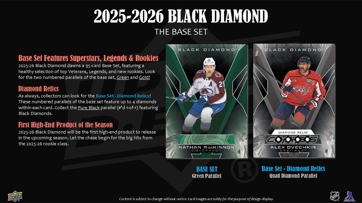2025-26 : Upper Deck Black Diamond Hockey Hobby Box