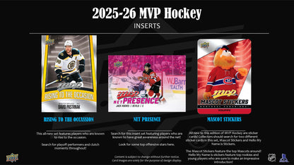 2025-26 : Upper Deck MVP Hockey Blaster