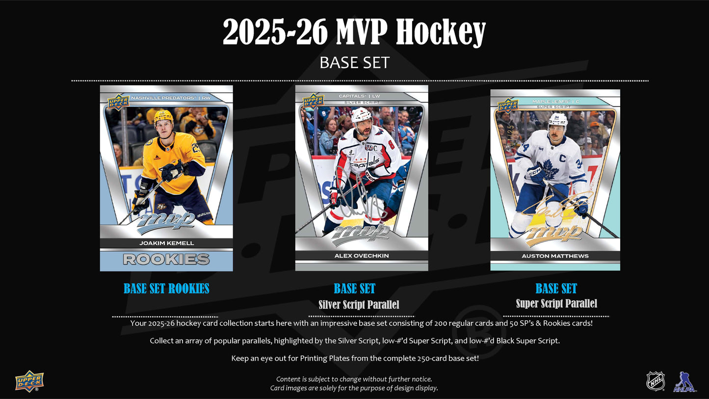 2025-26 : Upper Deck MVP Hockey Hobby Box