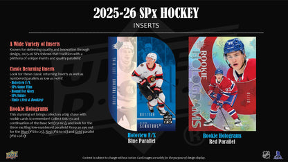 2025-26 Upper Deck SPX Hockey Hobby Box