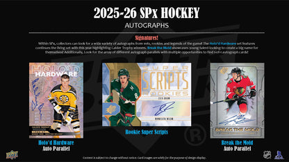 2025-26 Upper Deck SPX Hockey Hobby Box