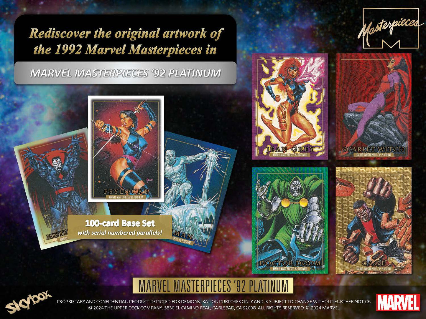 2024 : Skybox Marvel Masterpieces 92' Platinum Hobby Box