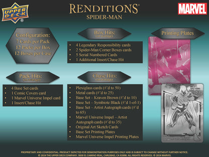 2024 : Upper Deck Marvel Renditions Spider-Man Hobby Box