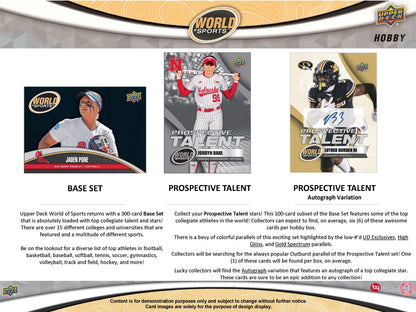 2025 : Upper Deck World of Sports Volume 1 Hobby Box