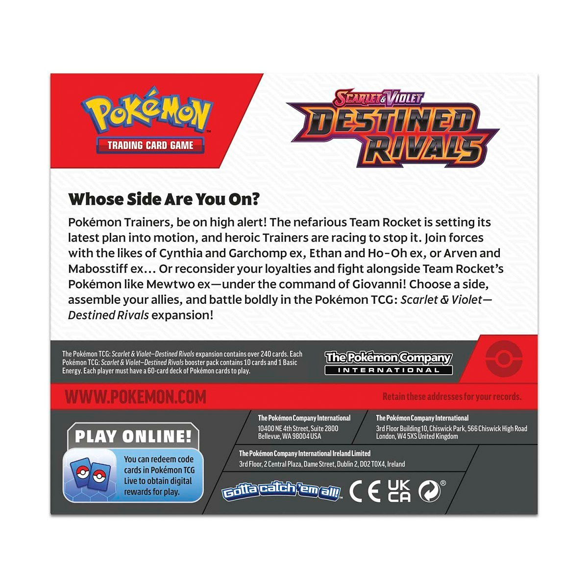 Pokémon Booster Box - SV10 : Destined Rivals