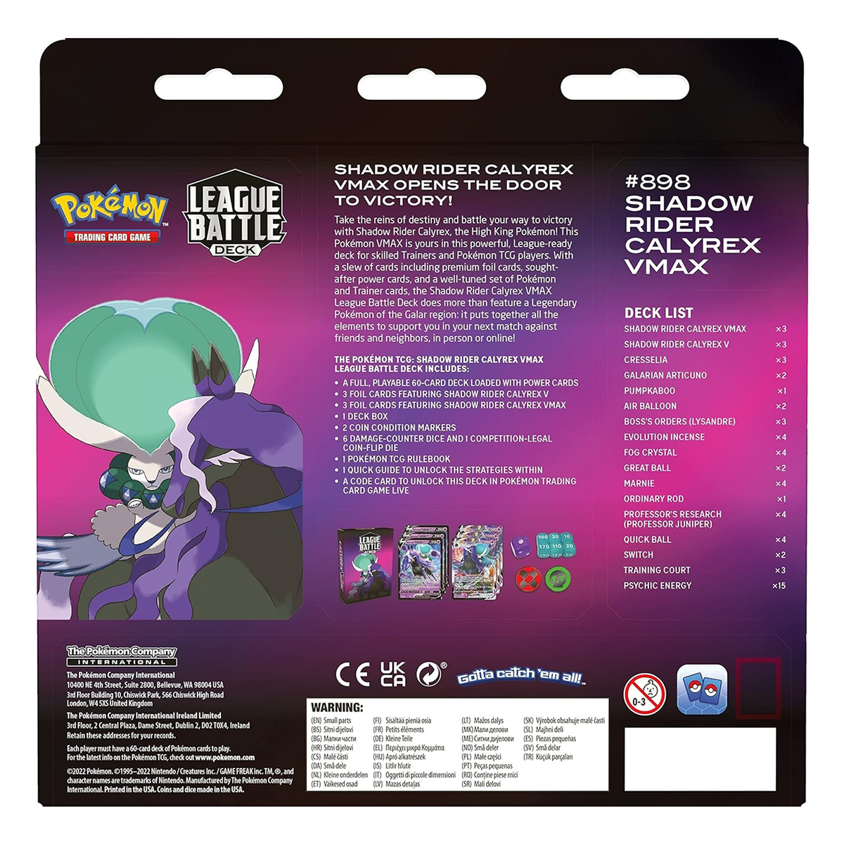 Pokémon League Battle Deck - Shadow Rider Calyrex VMAX