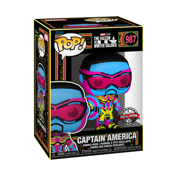 Marvel : The Falcon and The Winter Soldier - Captain America Black Light #987 Exclusive Funko POP!