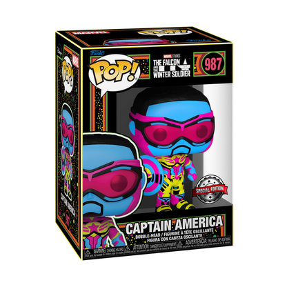 Marvel : The Falcon and The Winter Soldier - Captain America Black Light #987 Exclusive Funko POP!