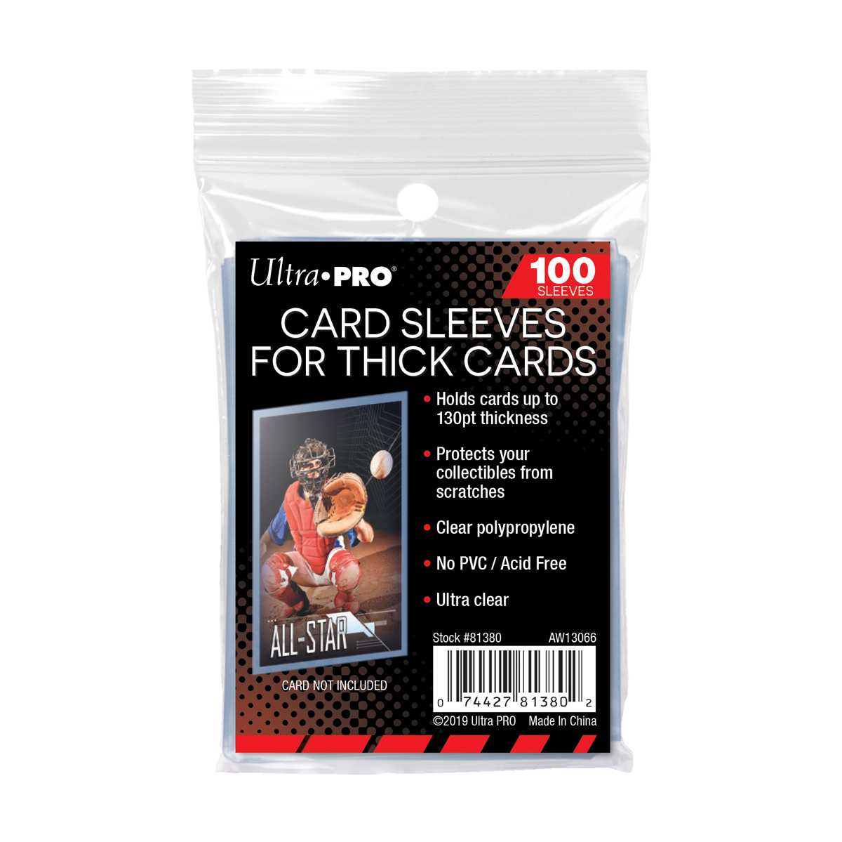 Ultra Pro 130PT Thick Card Sleeves for Standard Size Cards