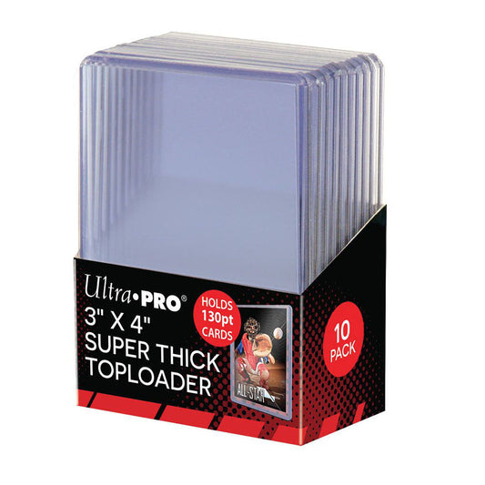 Ultra Pro 3" X 4" Super Thick 130PT Toploader 10ct