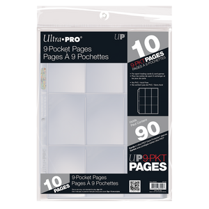 Ultra Pro 9-Pocket Retail Page for Standard Size Cards (10 count retail pack)
