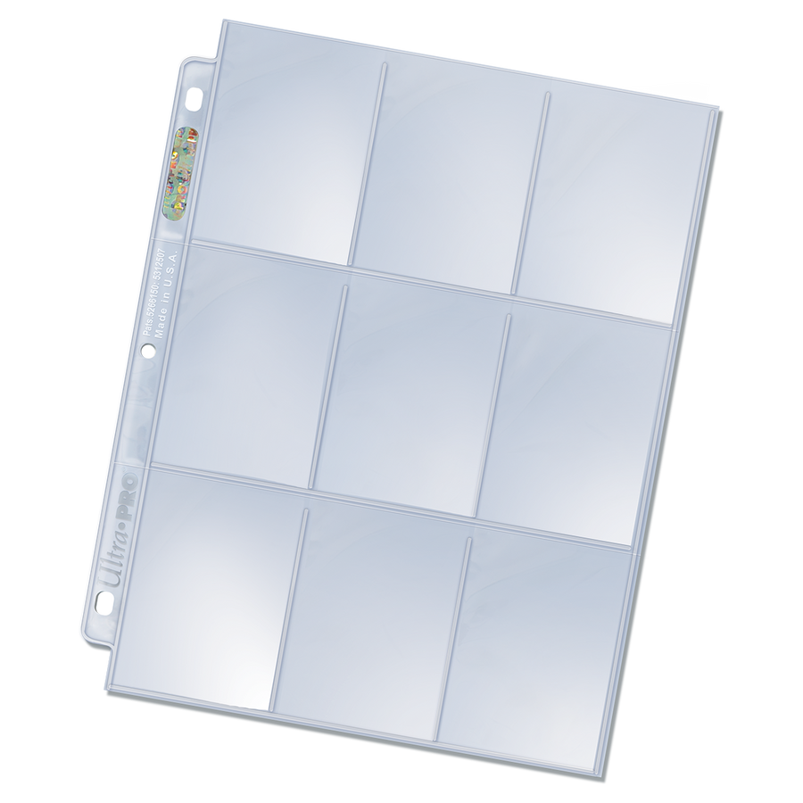 Ultra Pro 9-Pocket Retail Page for Standard Size Cards 10 Count