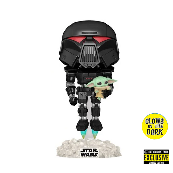 Star Wars : The Mandalorian - Dark Trooper with Grogu #488 Entertainment Earth Exclusive Funko POP! Vinyl Figure