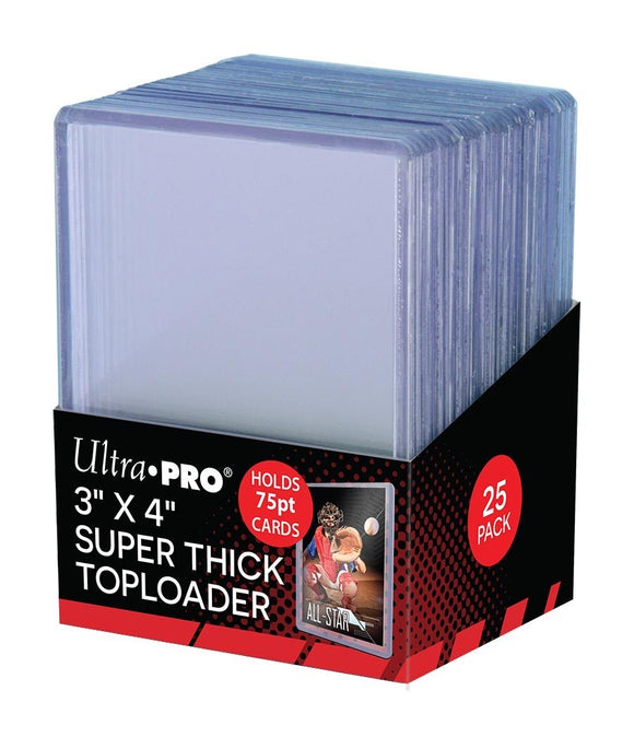 Ultra Pro 3" X 4" Super Thick 75PT Toploader 25ct